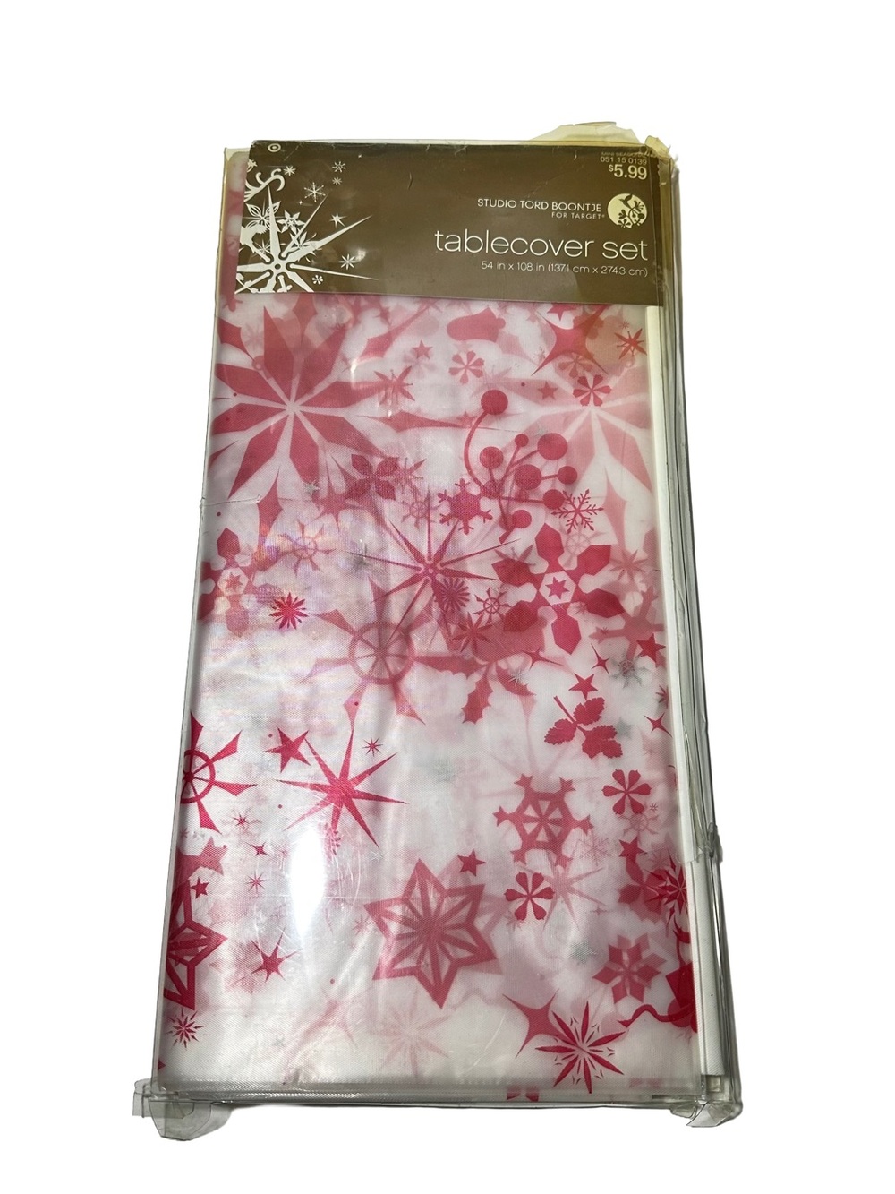Studio Tord Boontje For Target Tablecover Set Red Silver White Vintage New